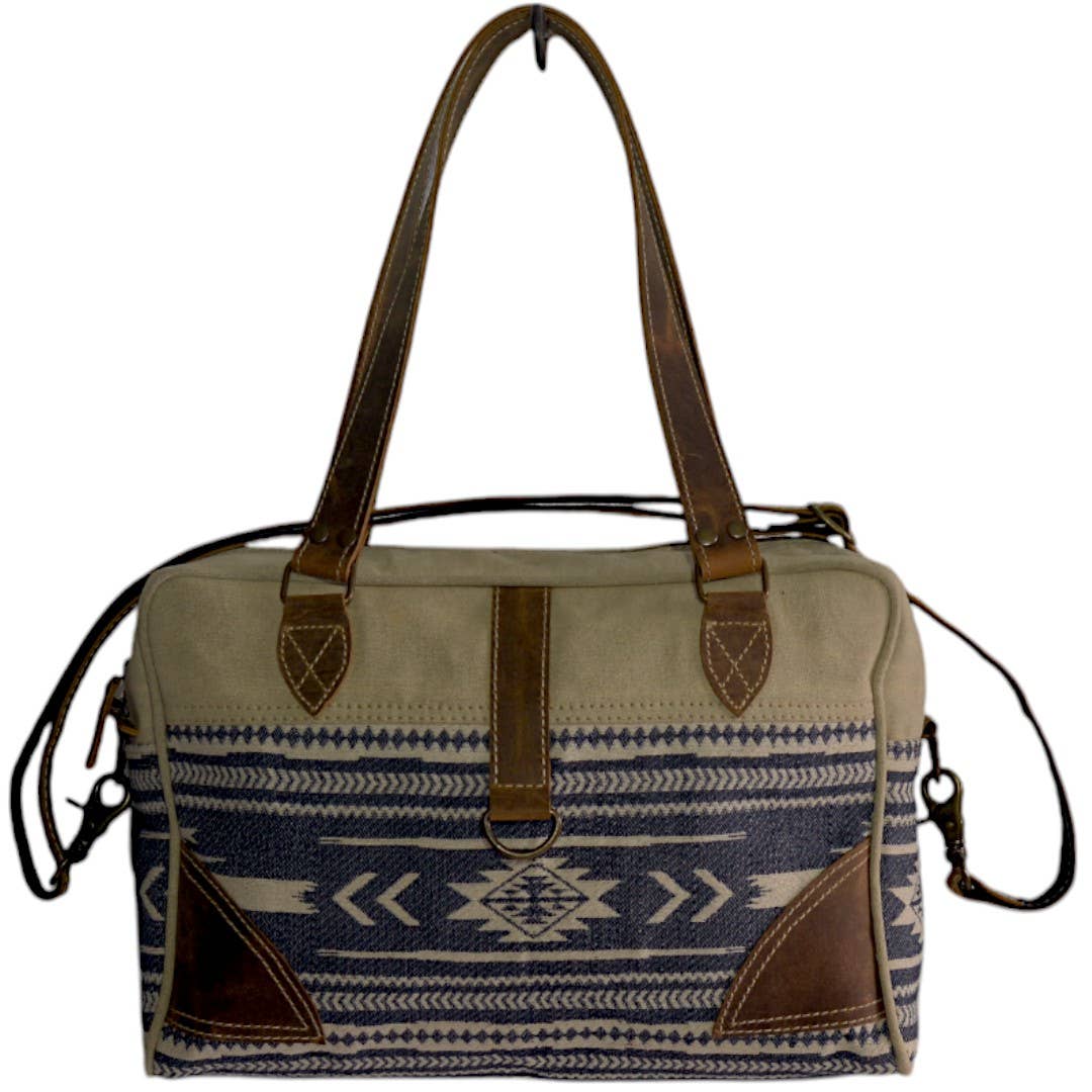 Canvas & Leather Handessia Mini Duffle