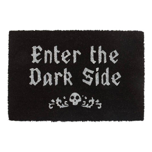 Door Mat - Black enter the dark side coir
