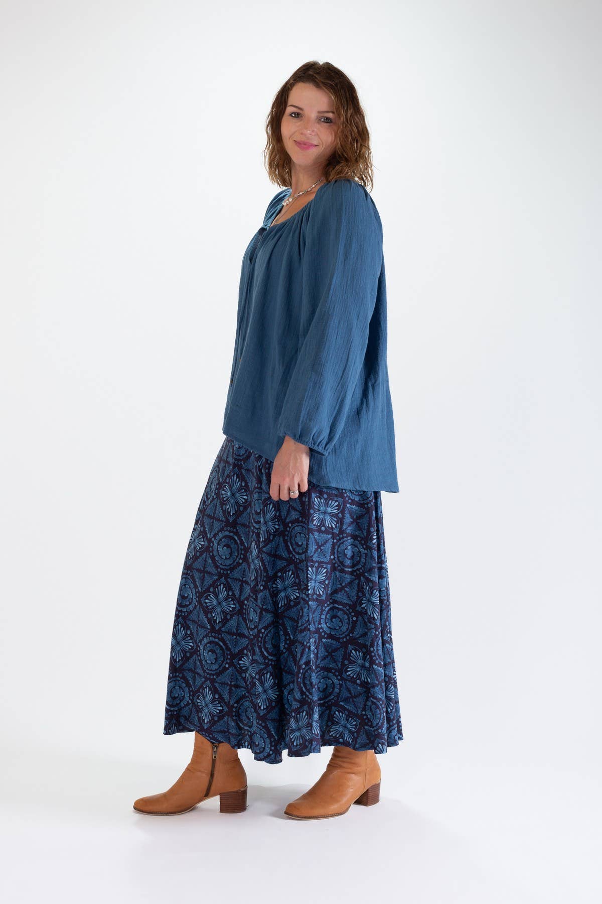 ROSE GYPSY BLOUSE IN COTTON