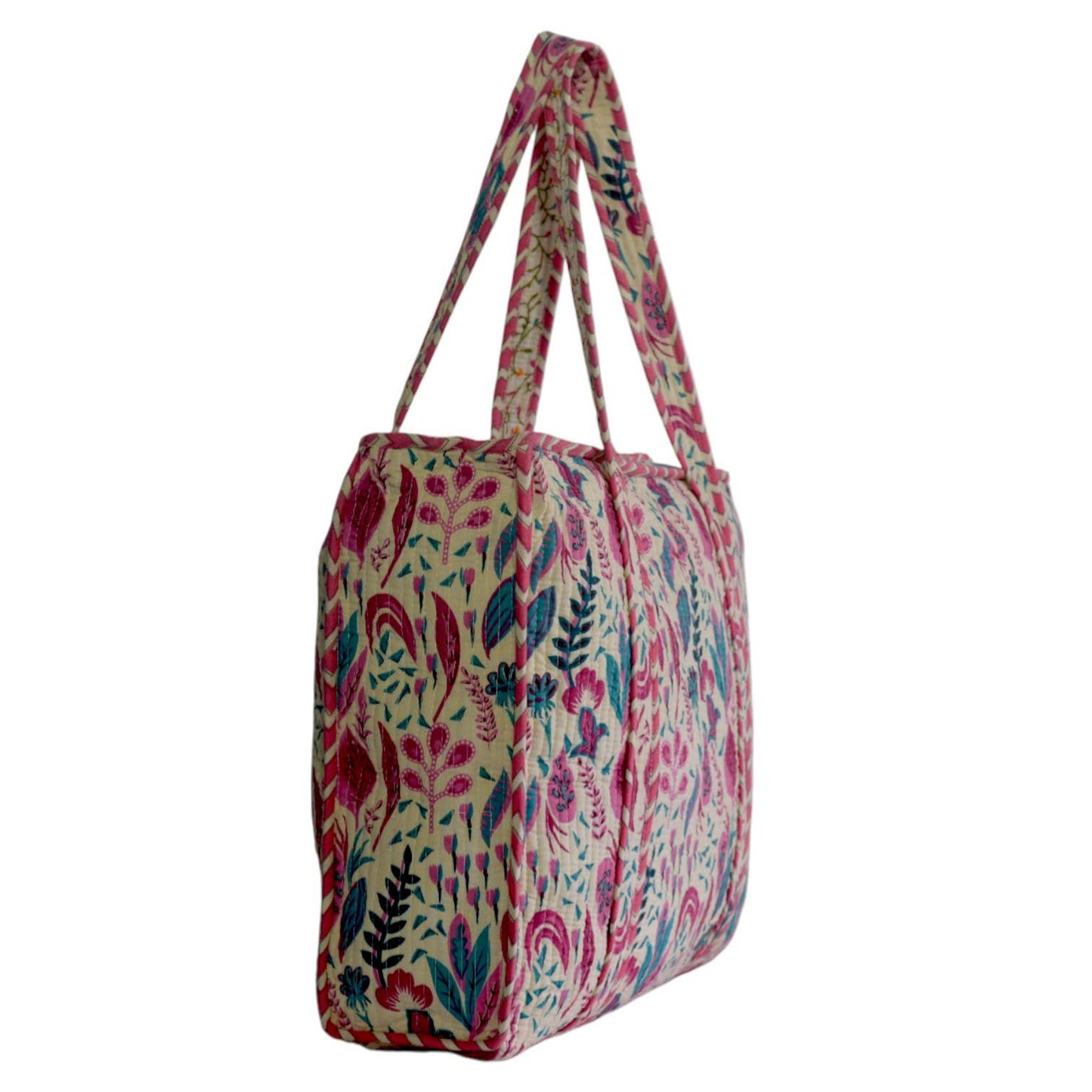 Floral Quilt Messenger Bag