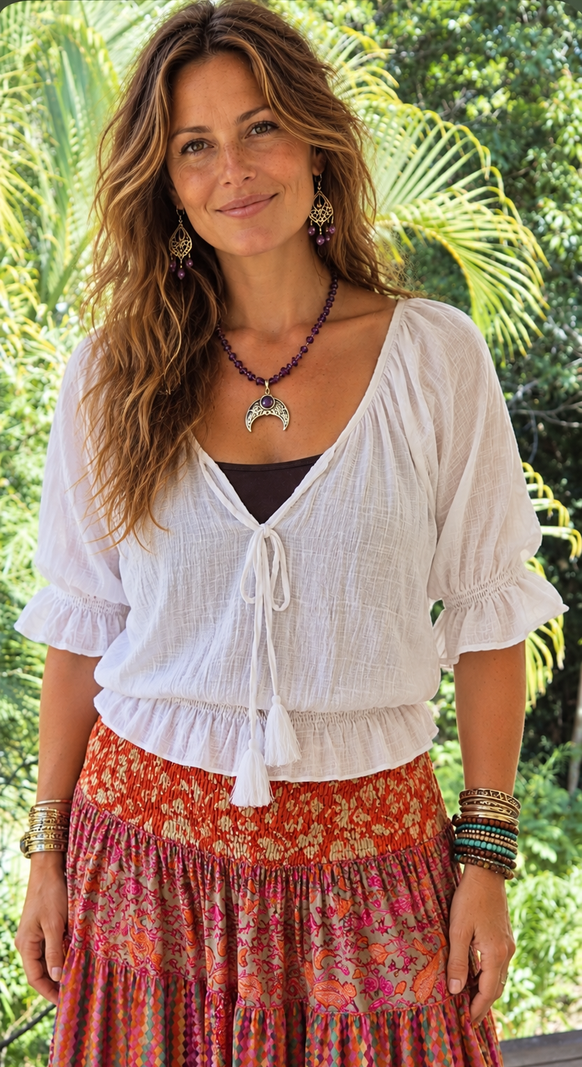 Gypsy Tie Front Top