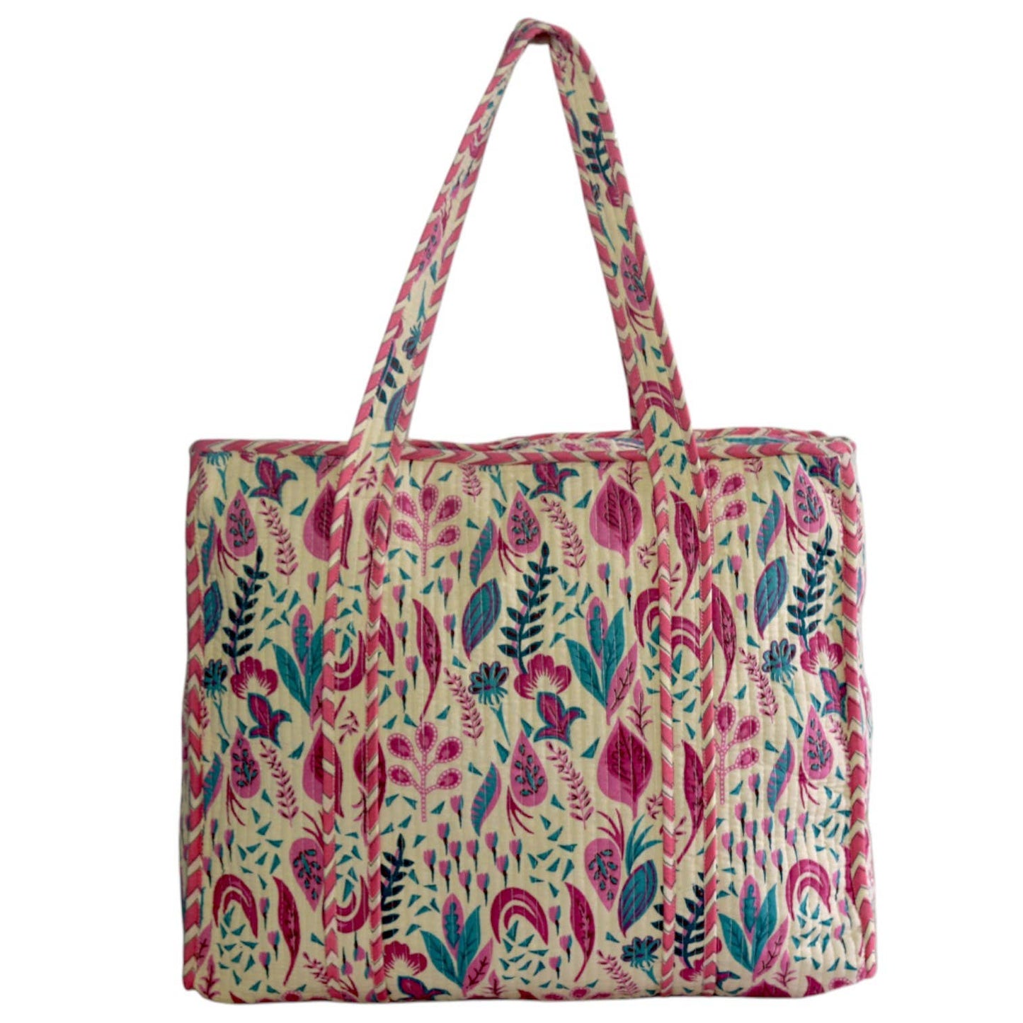 Floral Quilt Messenger Bag