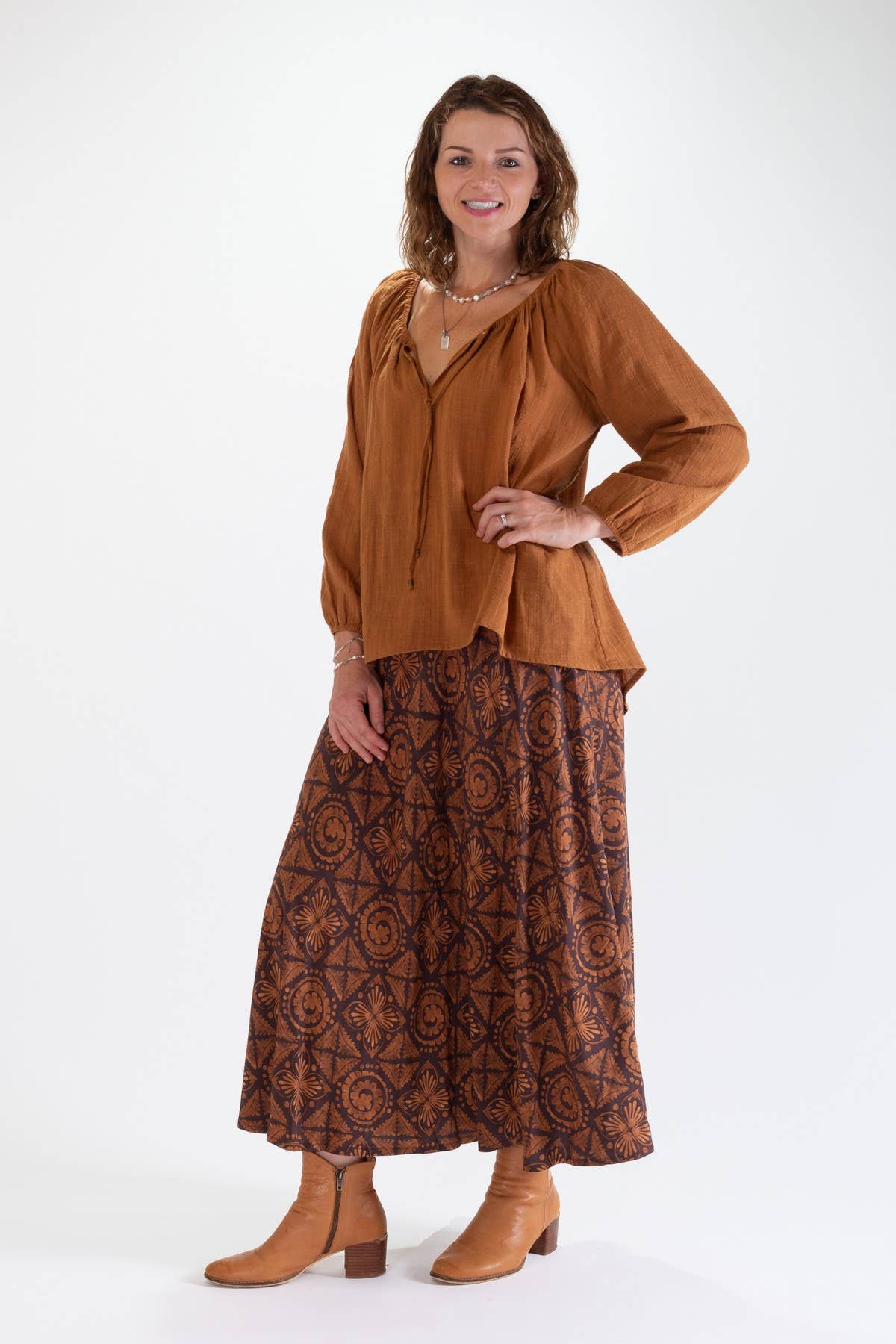 ROSE GYPSY BLOUSE IN COTTON