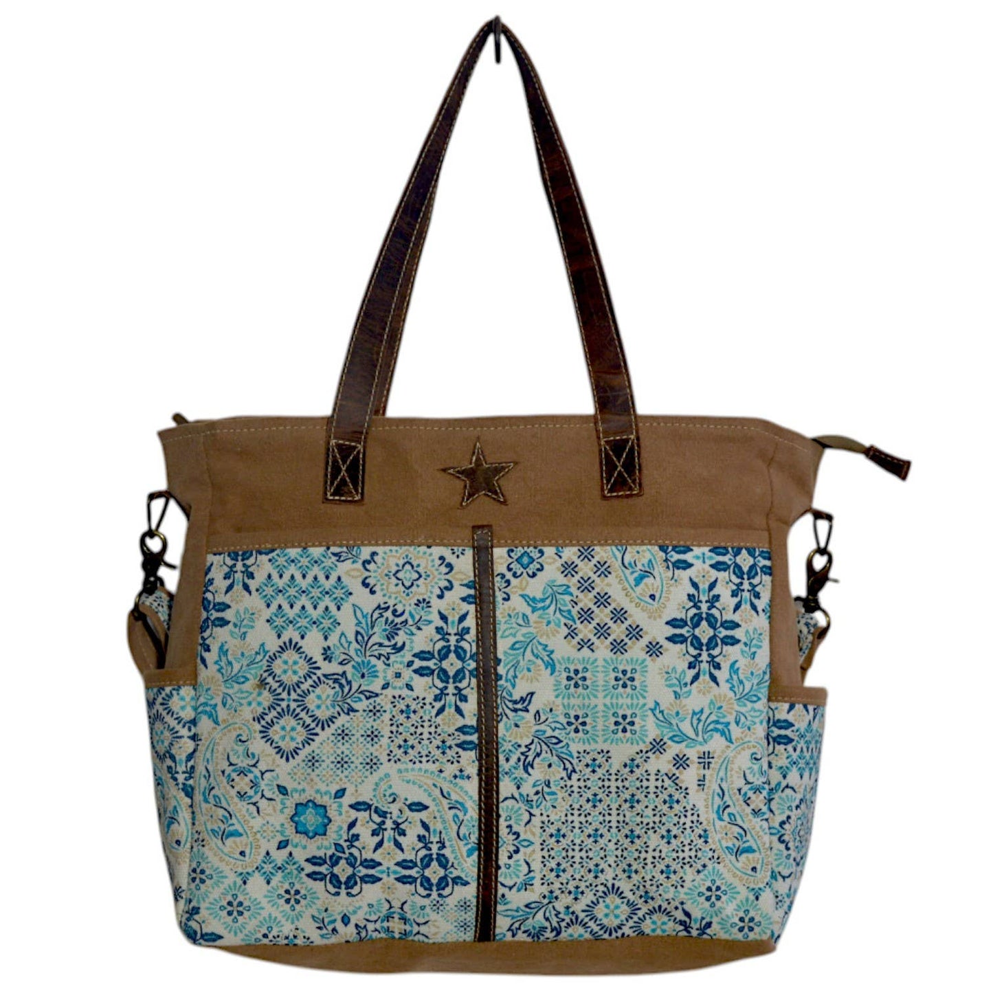 Canvas & Leather Pallet Messenger Bag