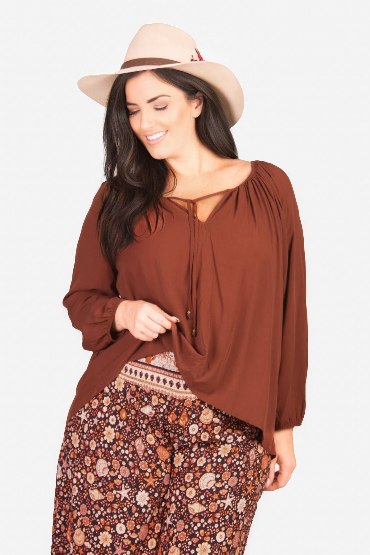 ROSE GYPSY BLOUSE IN RAYON
