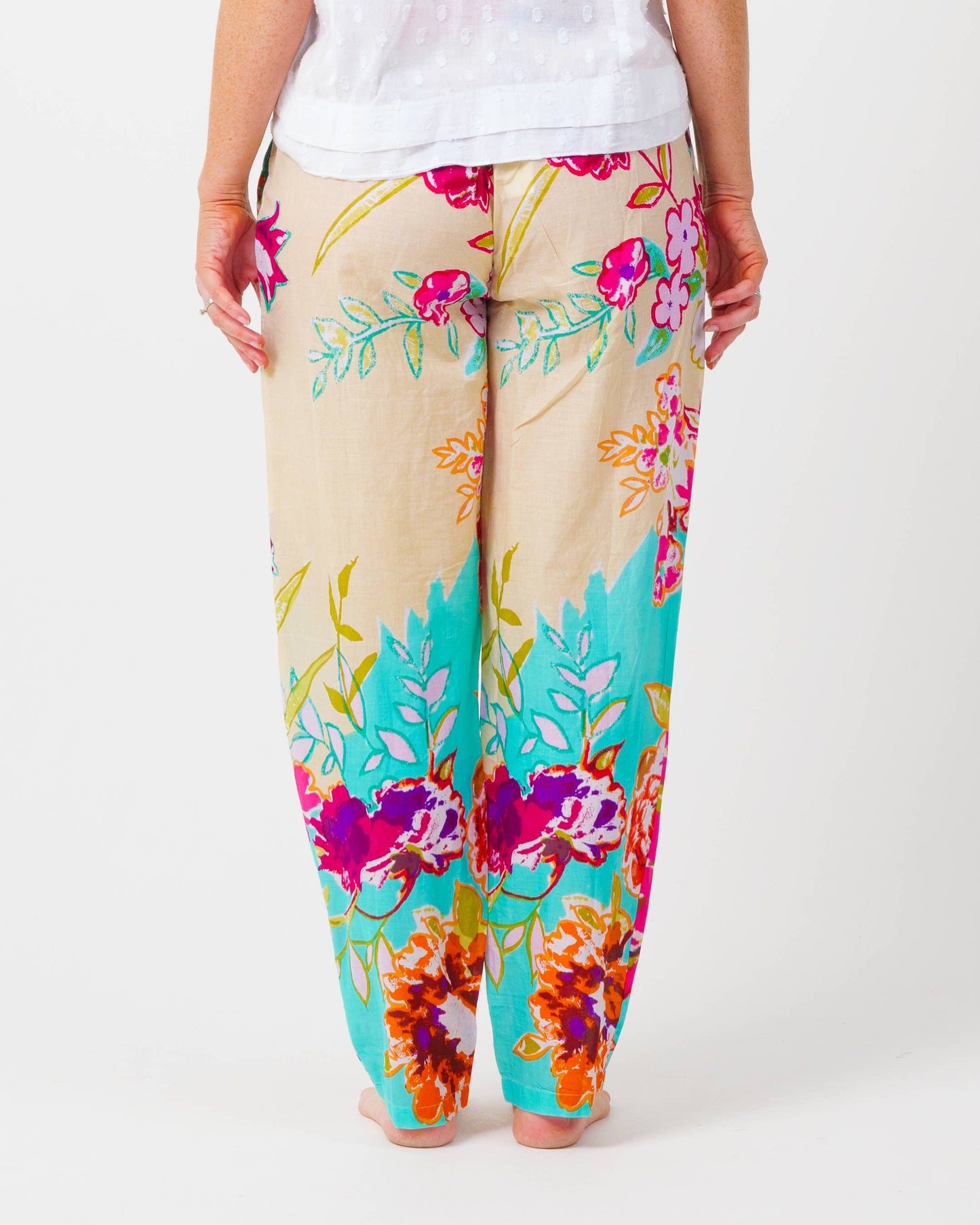 Chilli Pants In Turquoise Cream