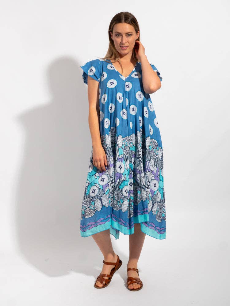 Maheno Dress In Blue Lotus