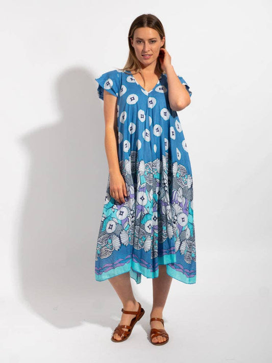 Maheno Dress In Blue Lotus