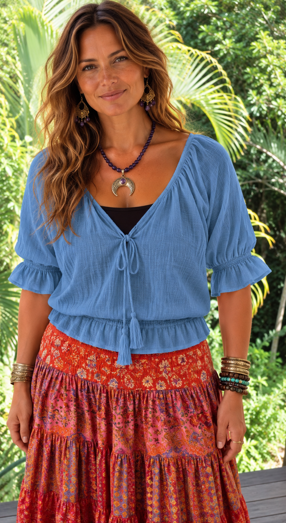 Gypsy Tie Front Top