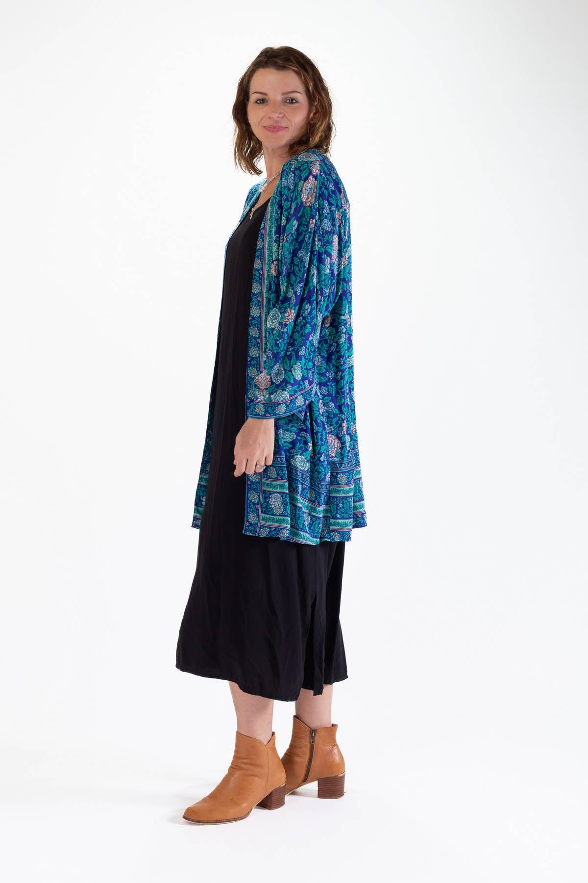 DKM SHORT KIMONO - ROSE PRINT