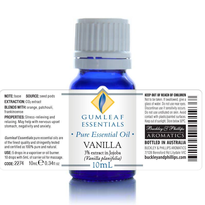 Vanilla (3% in Jojoba) Essential Oil