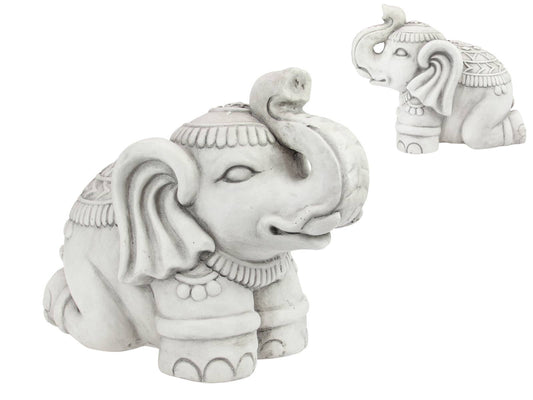 36cm Garden Elephant in Cream Colour