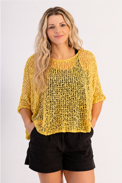 POPCORN KNIT OVERSIZED TOP