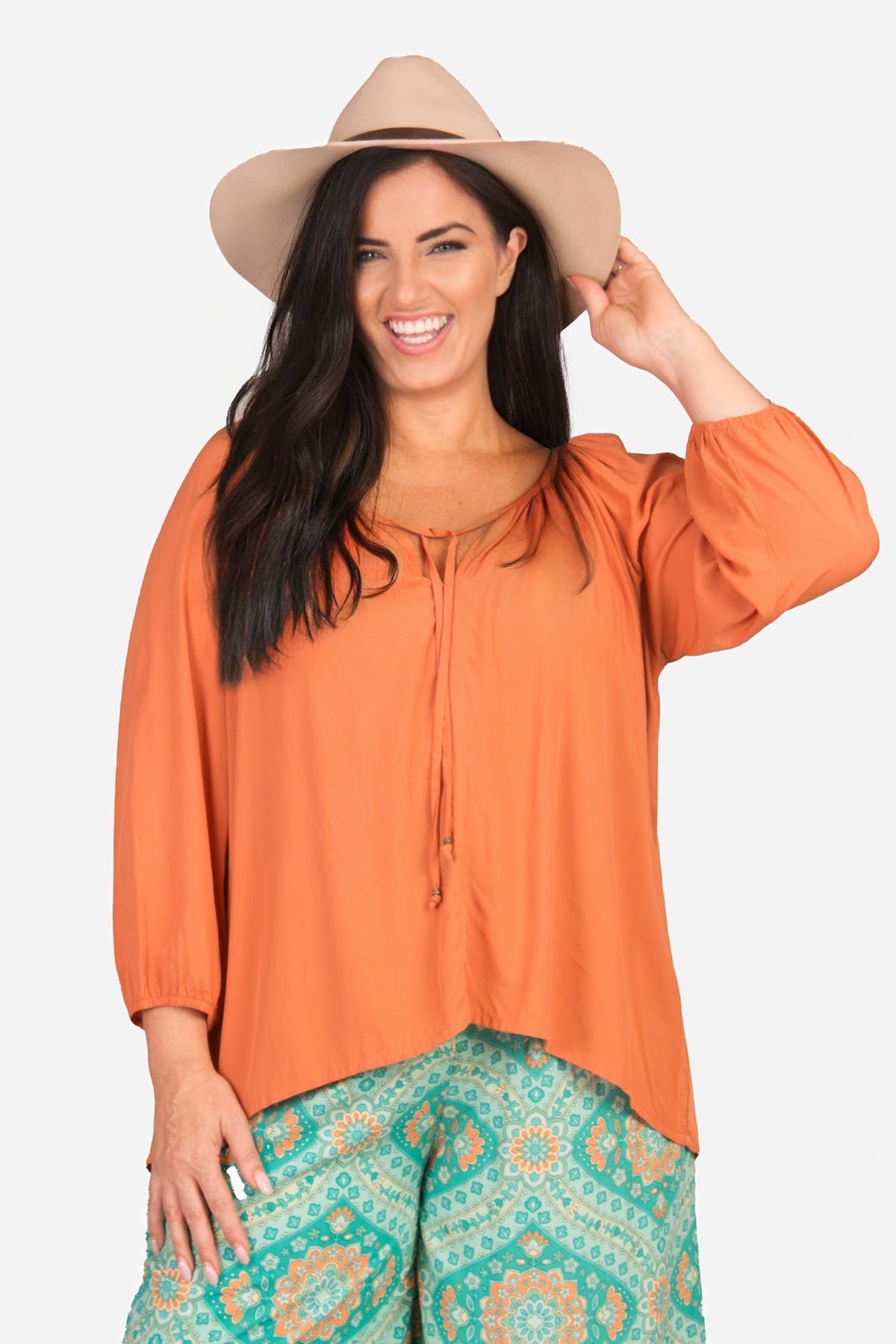 ROSE GYPSY BLOUSE IN RAYON