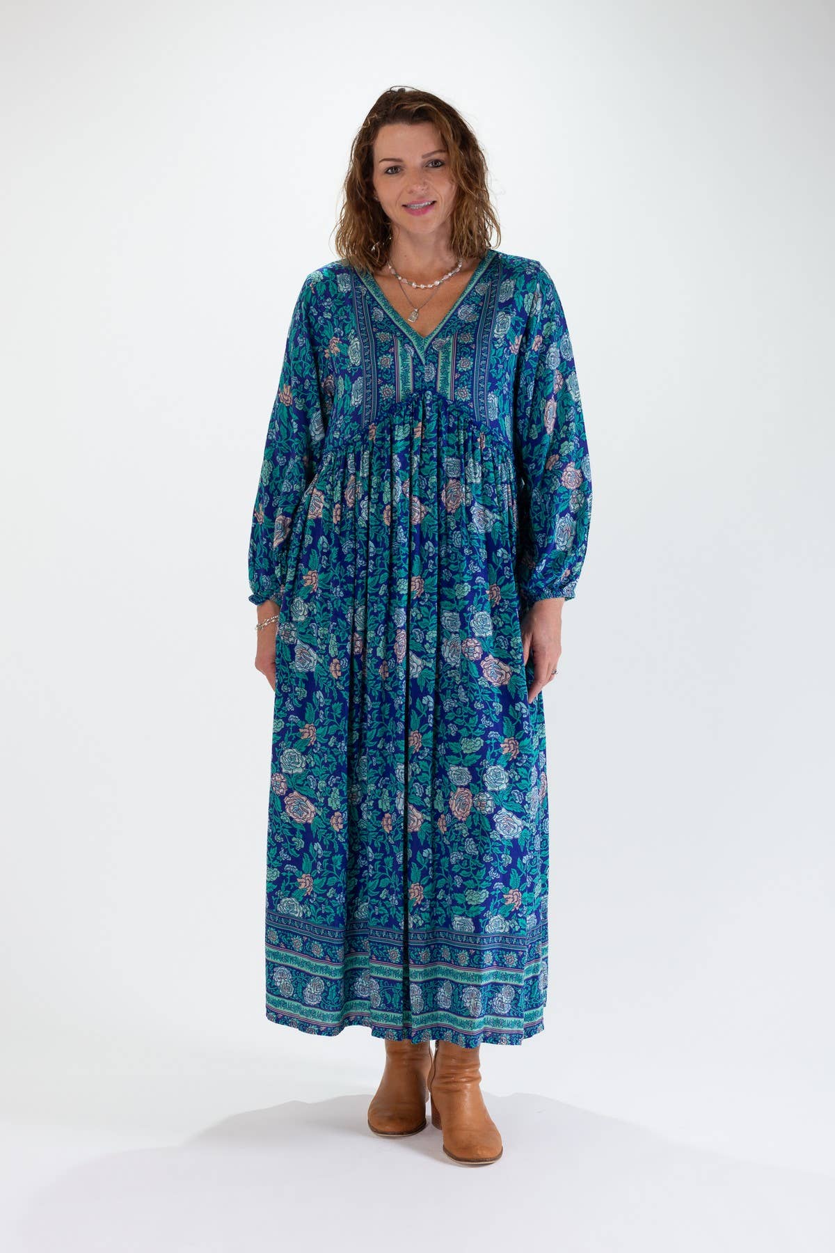 MILA MAXI DRESS - ROSE PRINT