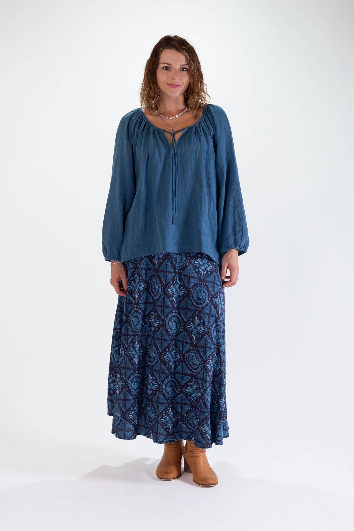 ROSE GYPSY BLOUSE IN COTTON