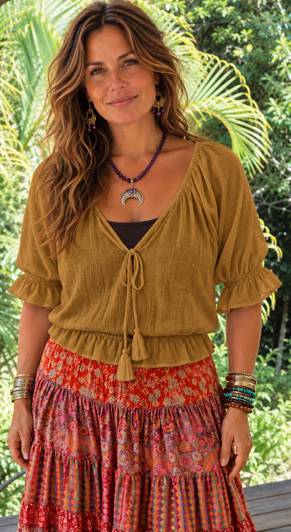 Gypsy Tie Front Top