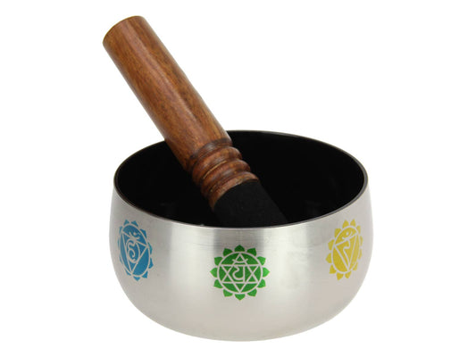 13cm Silver 7 Chakra Tibetan Singing Bowl