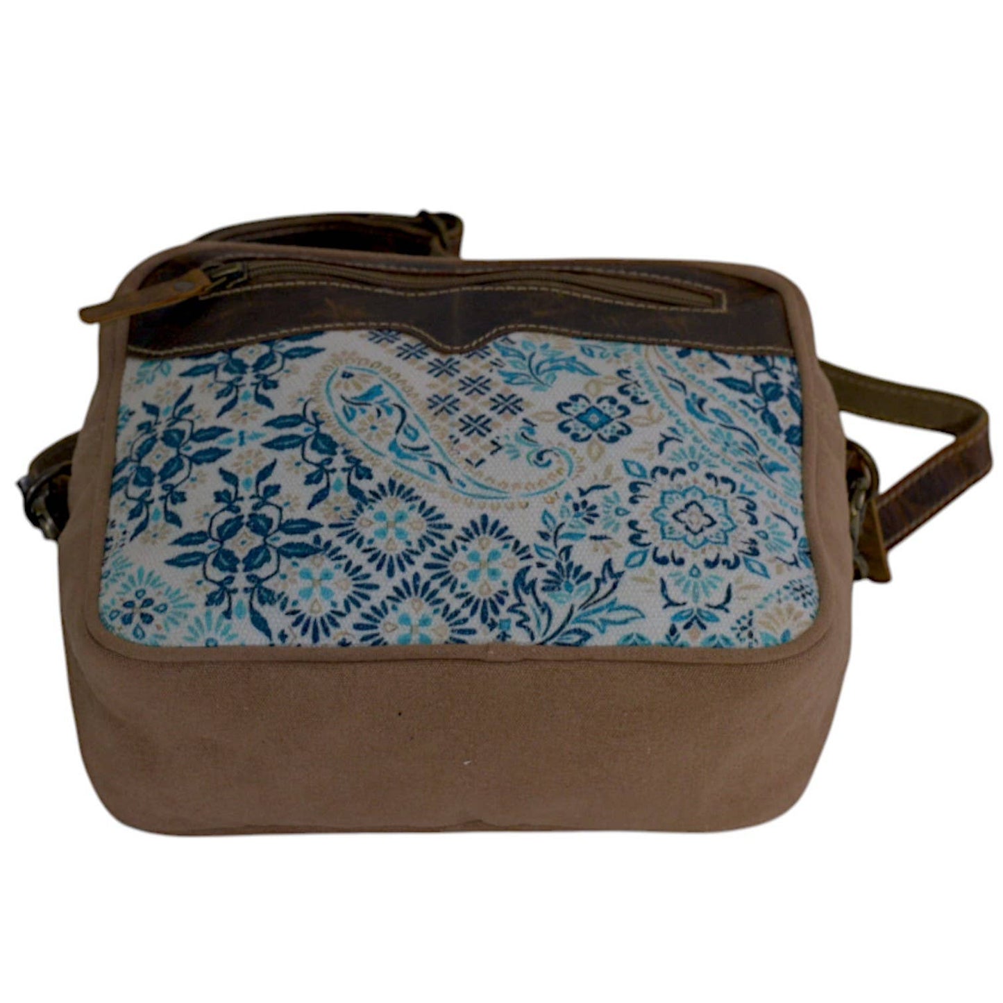 Canvas & Leather Small Crossbody Lipoz Wrislet Bag