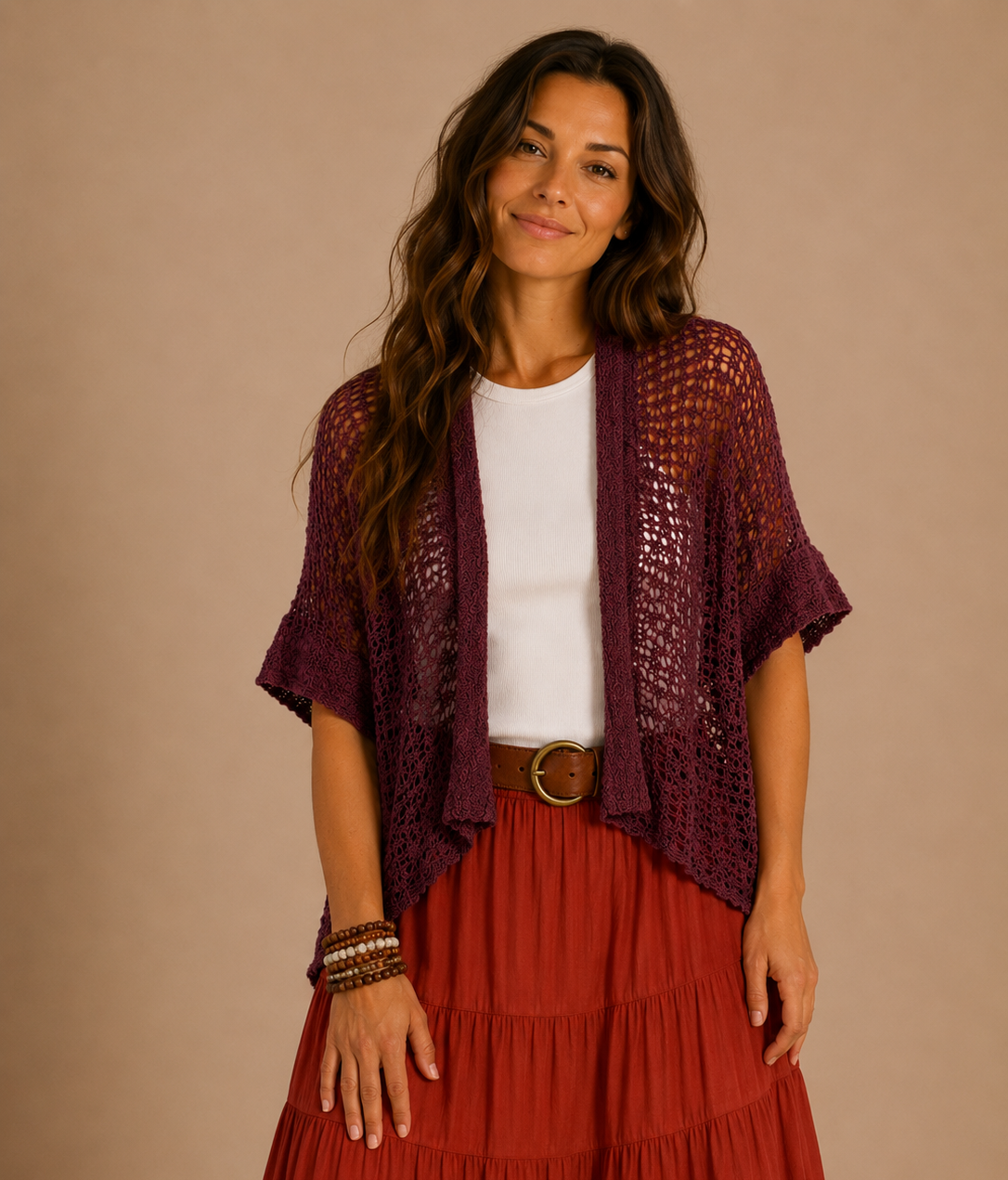 POPCORN KNIT CARDY/SHRUG