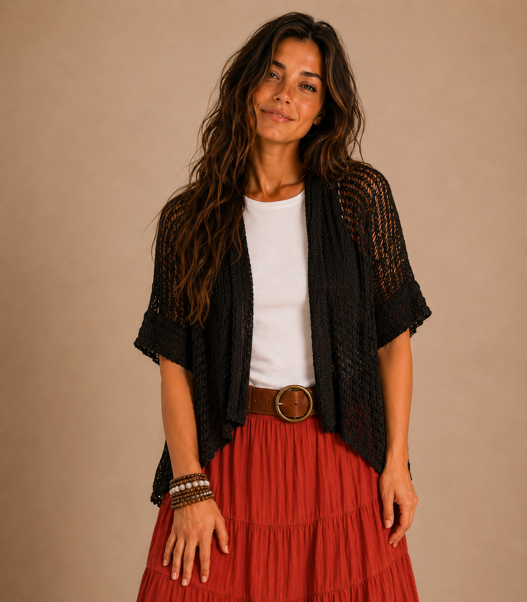 POPCORN KNIT CARDY/SHRUG