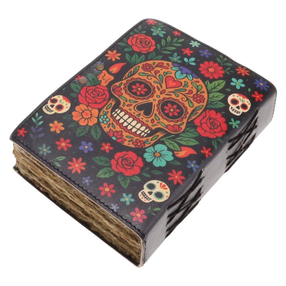 Mexicali Skull Leather Journal 12.5cm x 17.5cm