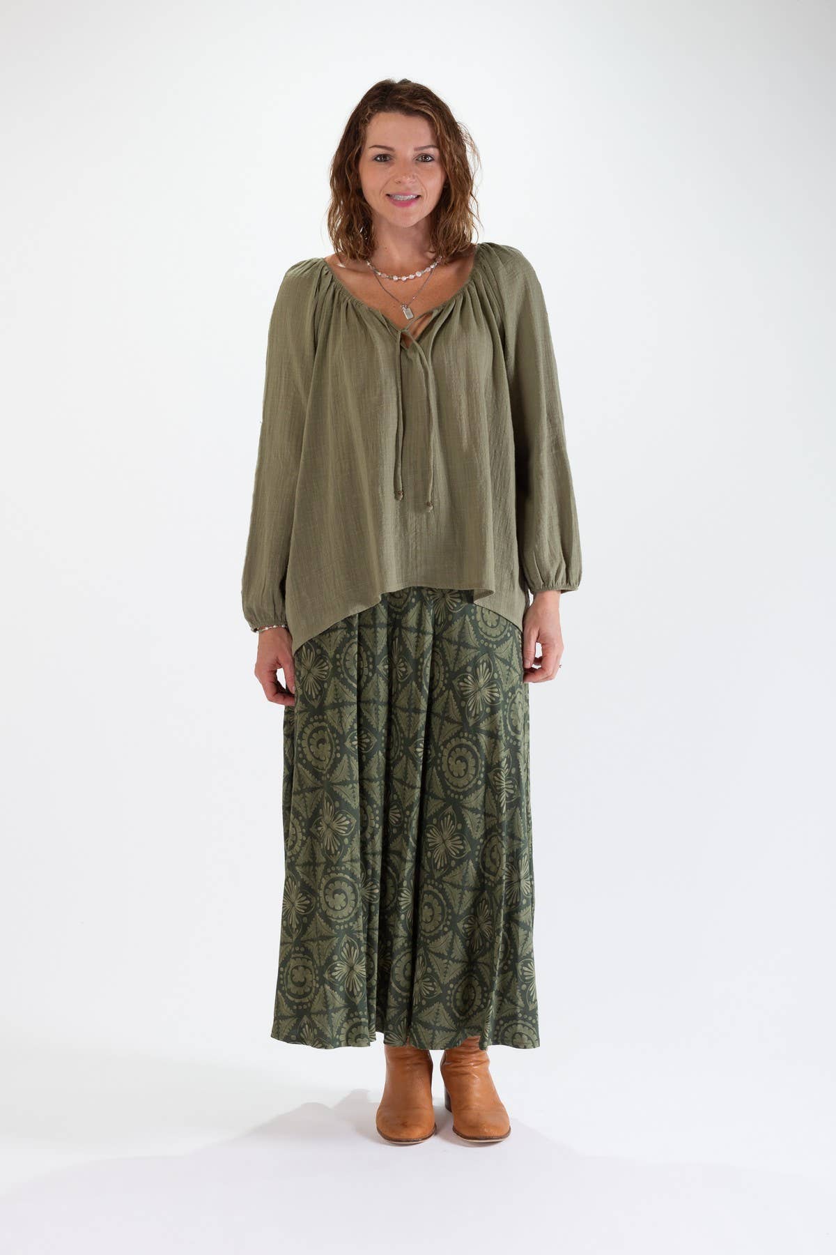 ROSE GYPSY BLOUSE IN COTTON