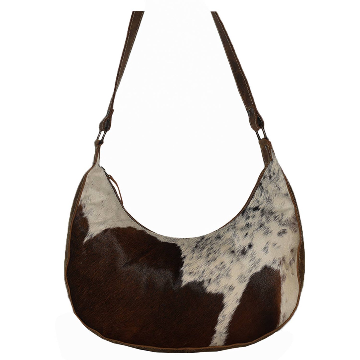 Leather Hairon Rizo Wristlet Bag