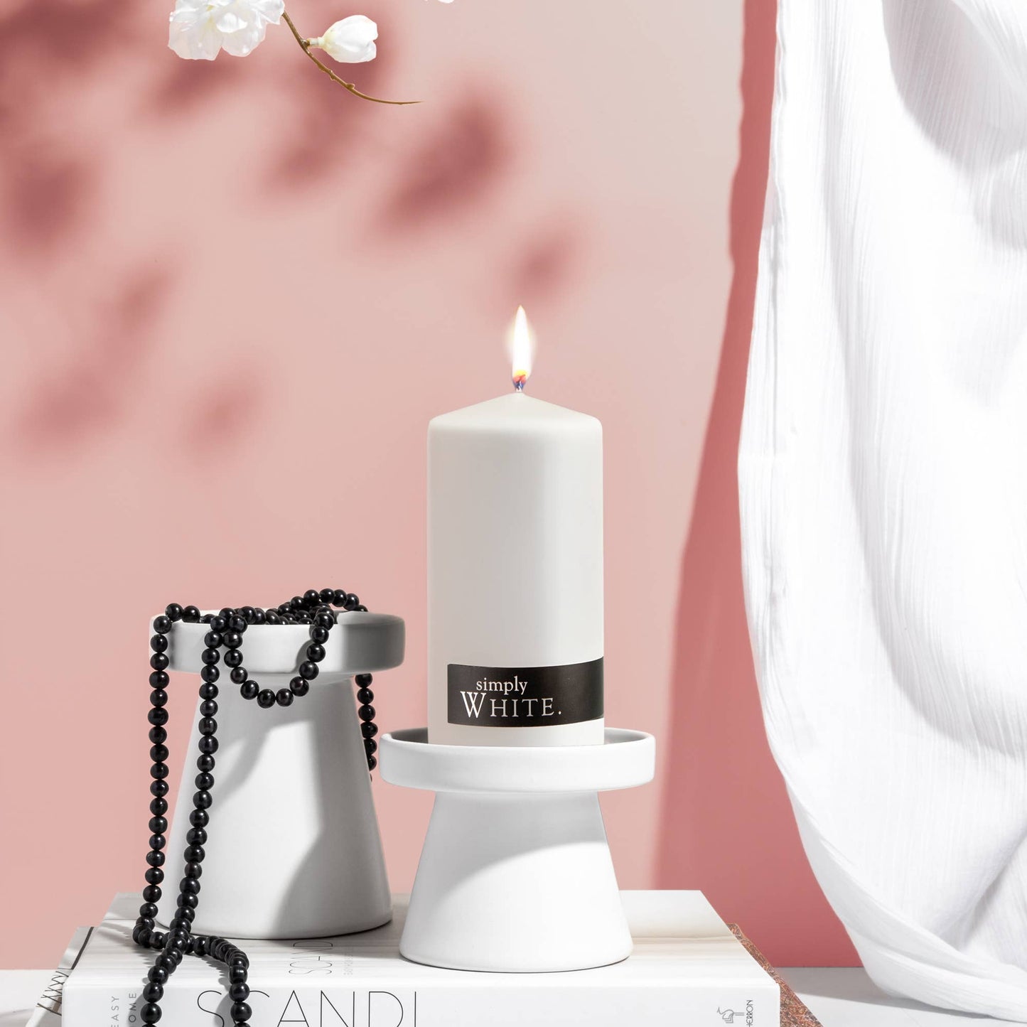 White Pillar Candle Standard