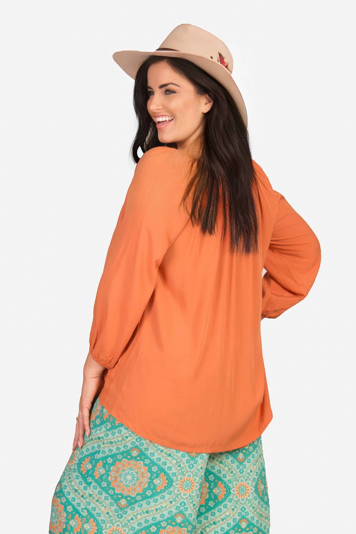 ROSE GYPSY BLOUSE IN RAYON