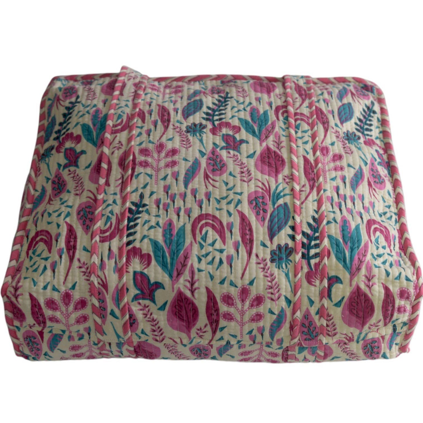 Floral Quilt Messenger Bag