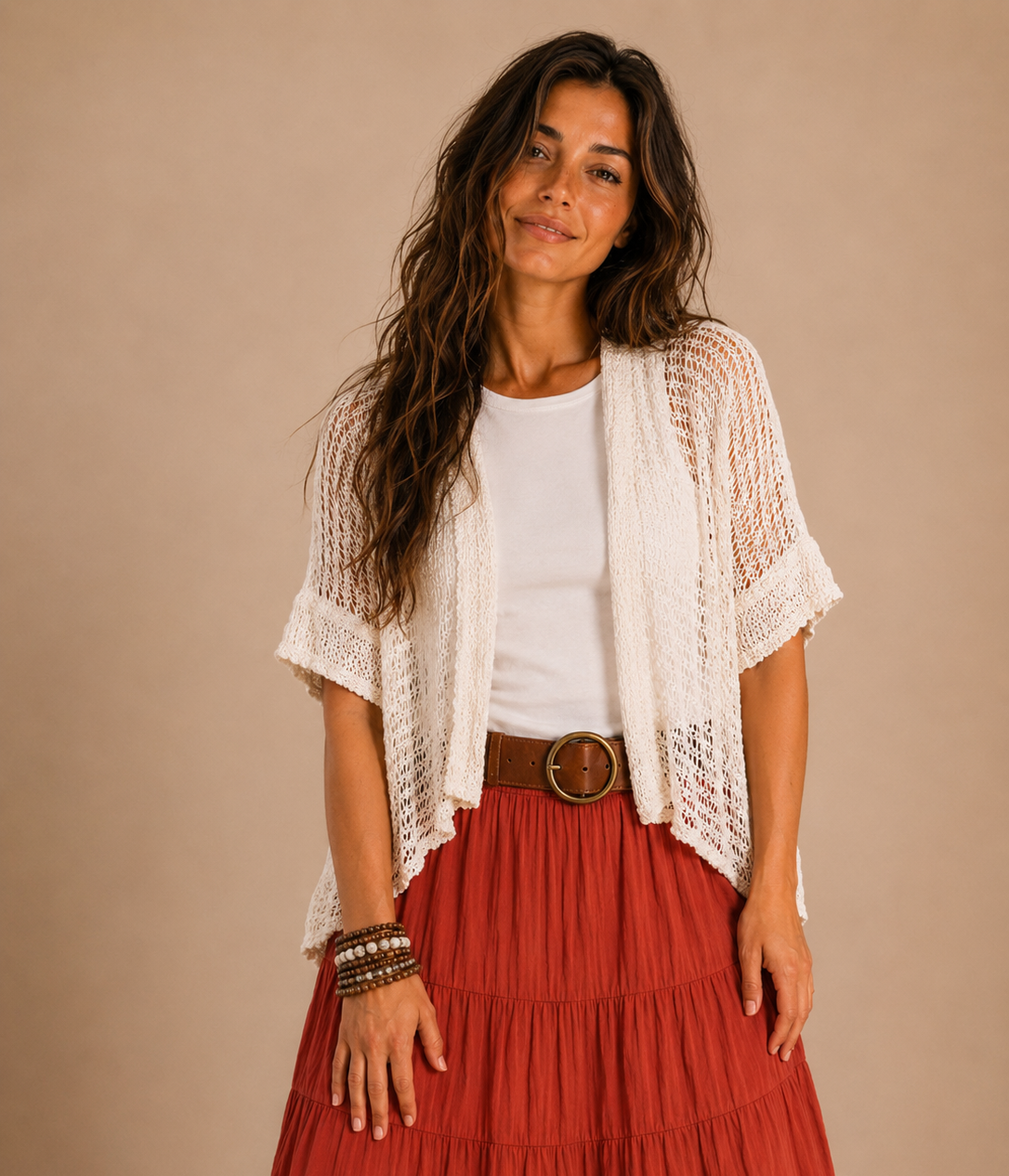 POPCORN KNIT CARDY/SHRUG