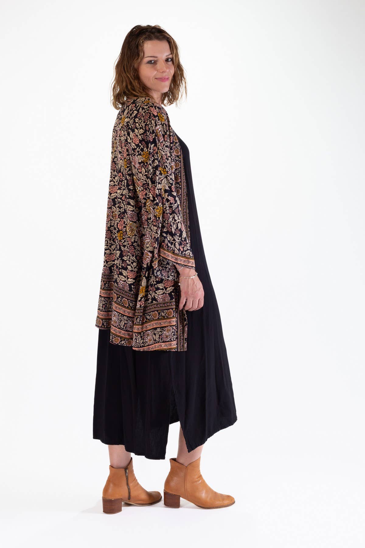 DKM SHORT KIMONO - ROSE PRINT