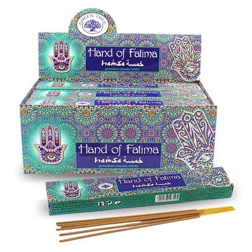 Hands of Fatima Incense 15gms Sticks Green Tree