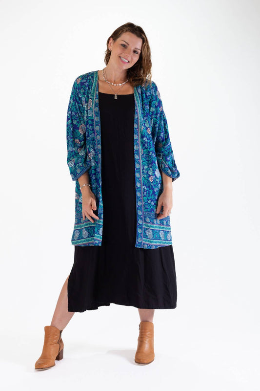 DKM SHORT KIMONO - ROSE PRINT