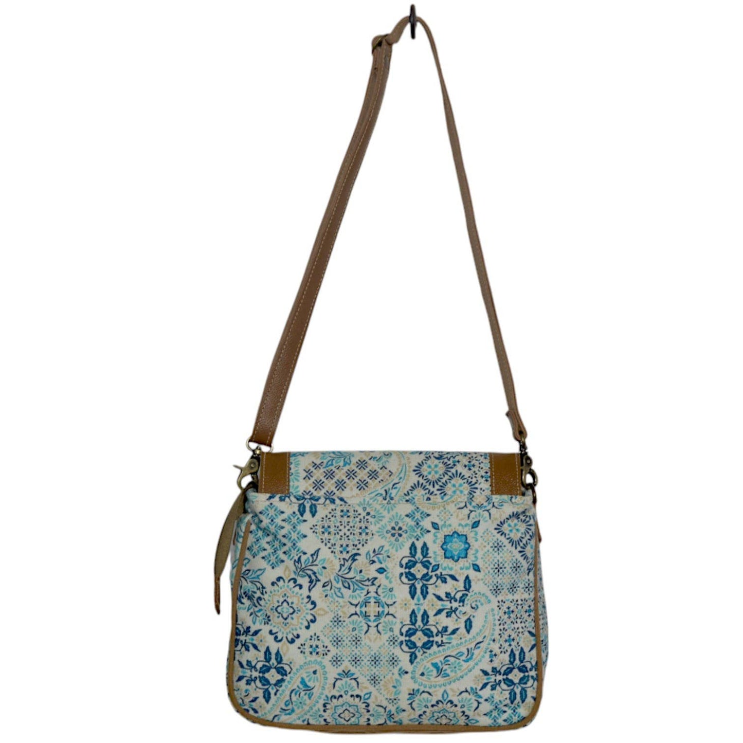Canvas & Leather Gyrpo Small Crossbody Wrislet Bag