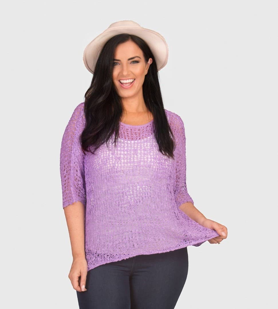 POPCORN KNIT OVERSIZED TOP