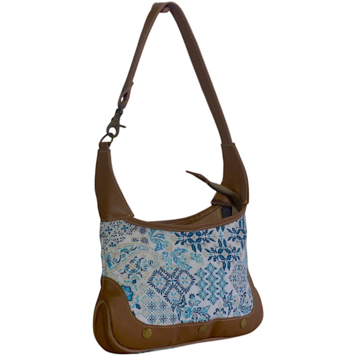 Canvas & Leather Small Shoulder Dash Wrislet Bag