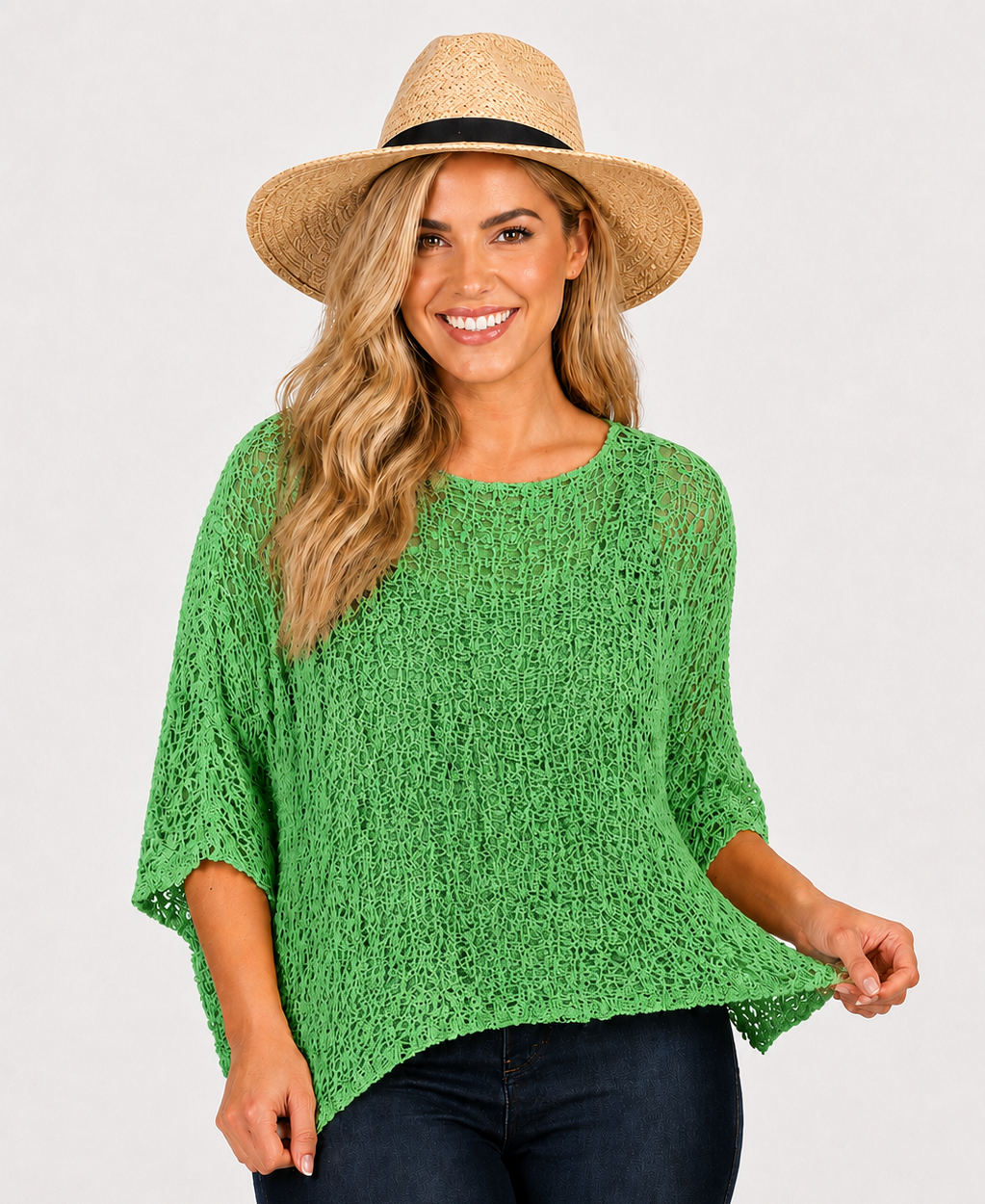 POPCORN KNIT OVERSIZED TOP