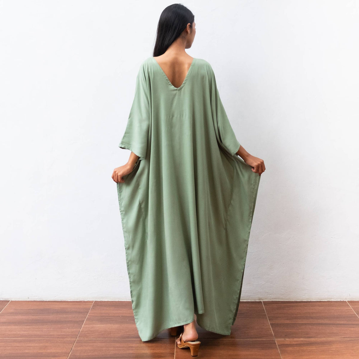 Classic Kaftan Dress (Sage) Sun Lounge Resort Wear Maternity