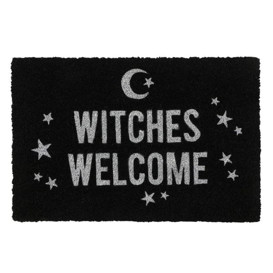 Black Witches Moon Welcome Doormat