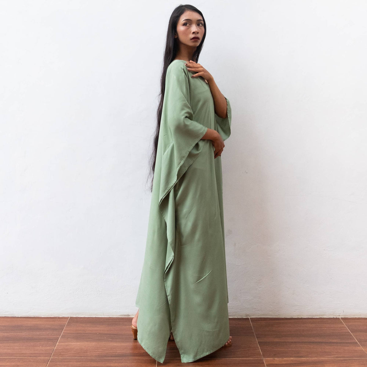 Classic Kaftan Dress (Sage) Sun Lounge Resort Wear Maternity