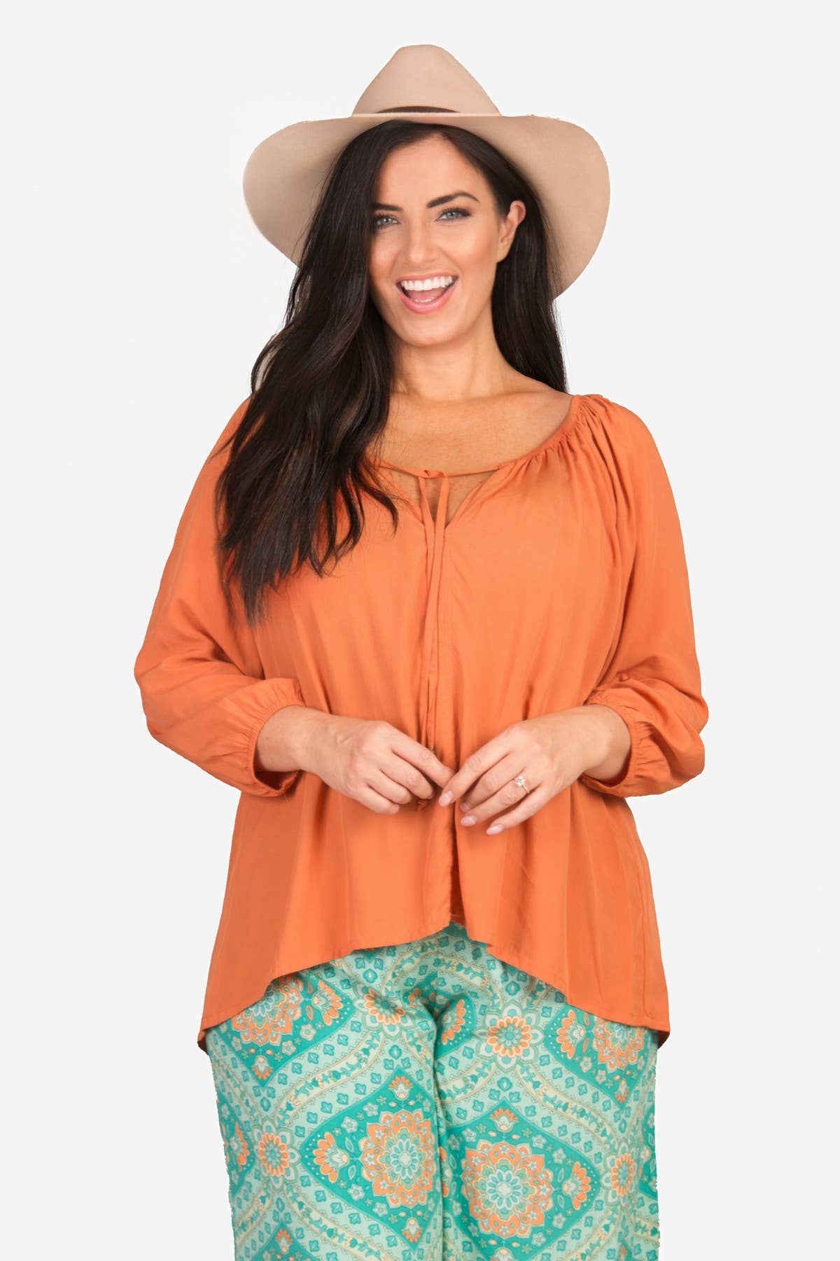 ROSE GYPSY BLOUSE IN RAYON