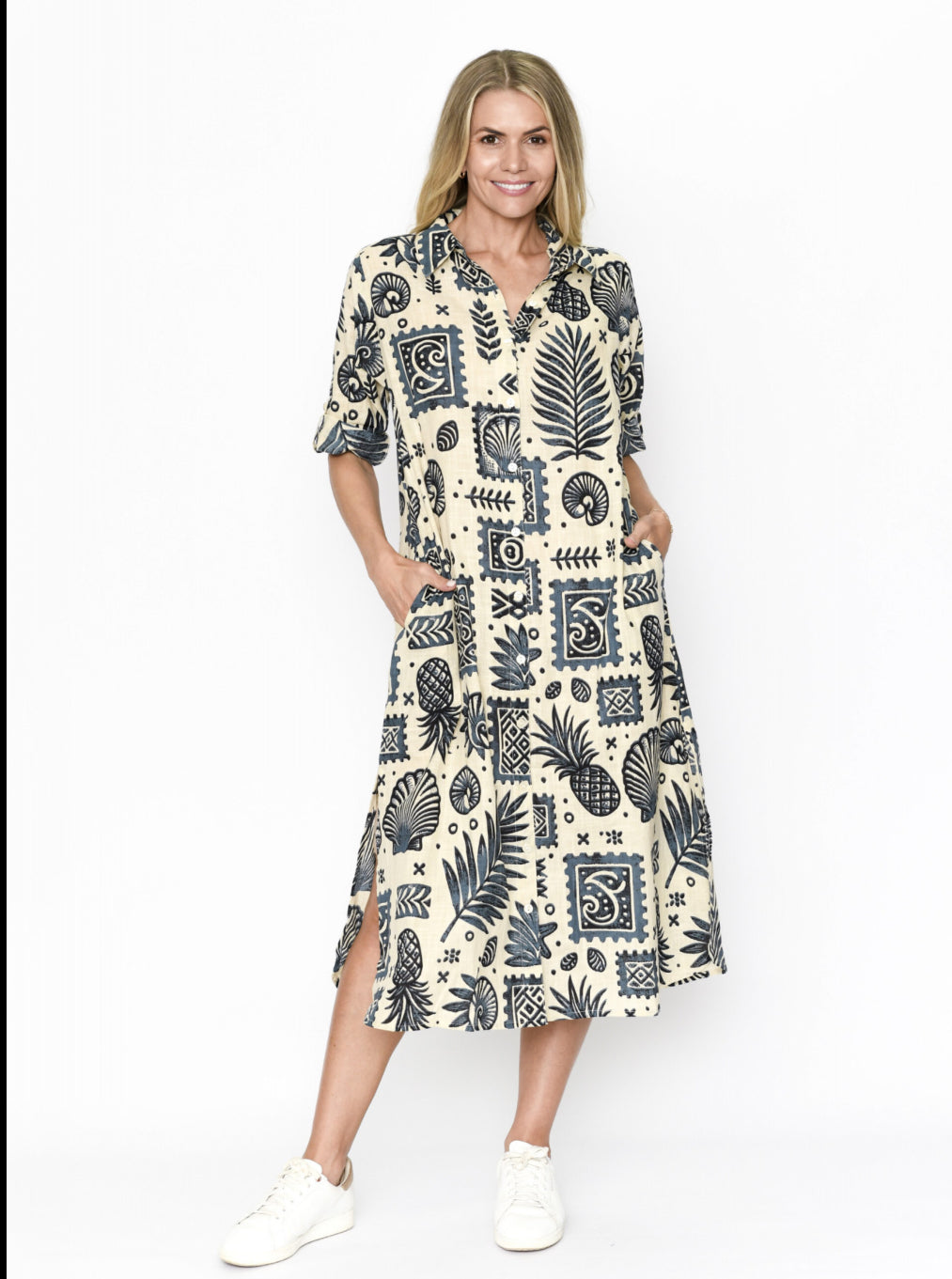 Sofia shirt Dress Ocean