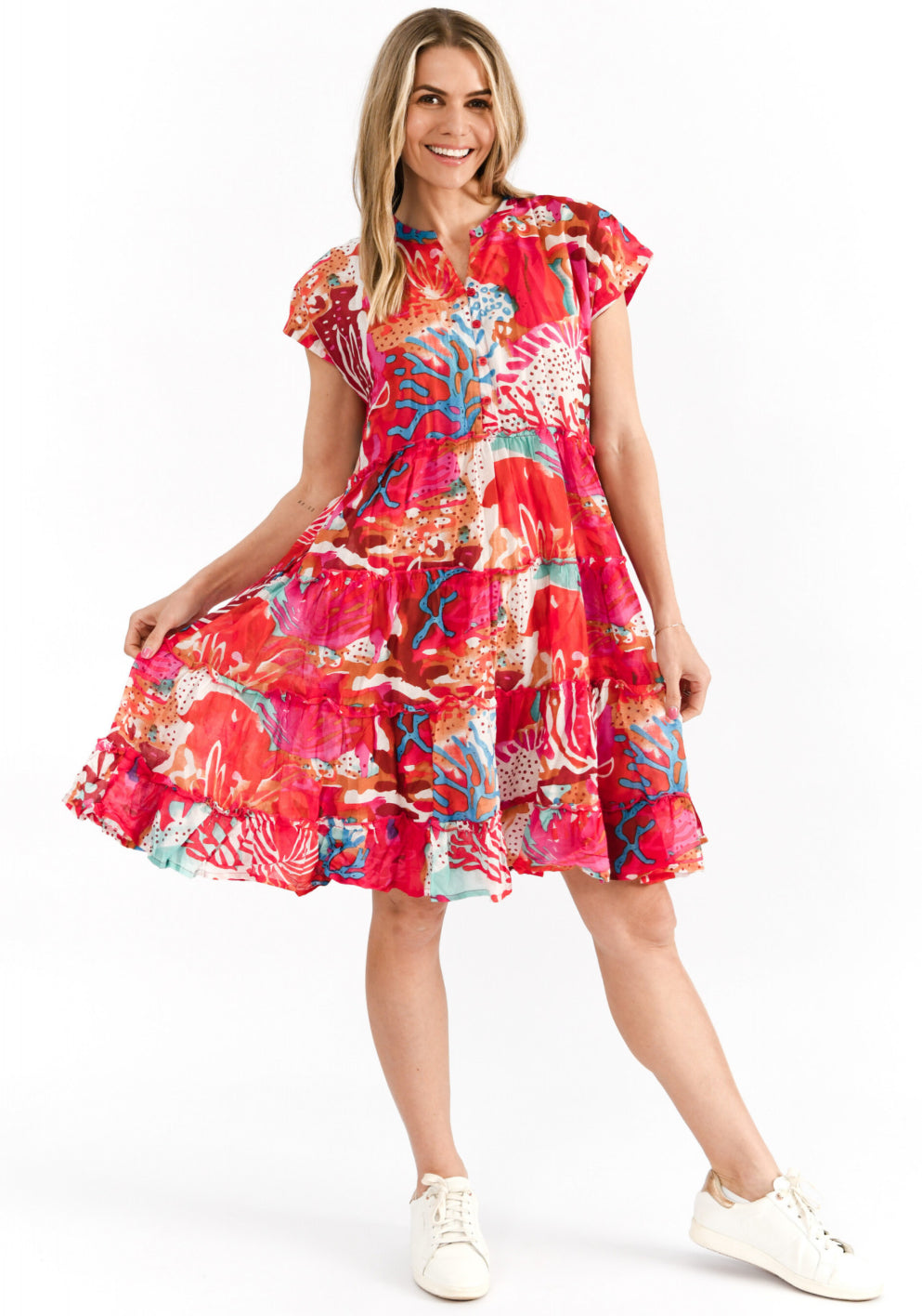 Leela Dress Coral reef