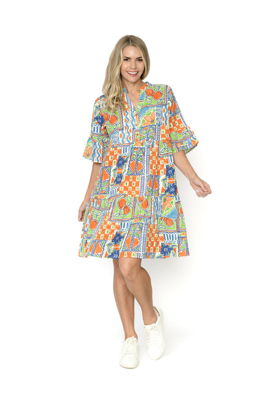 Maya Dress Orange Sunset