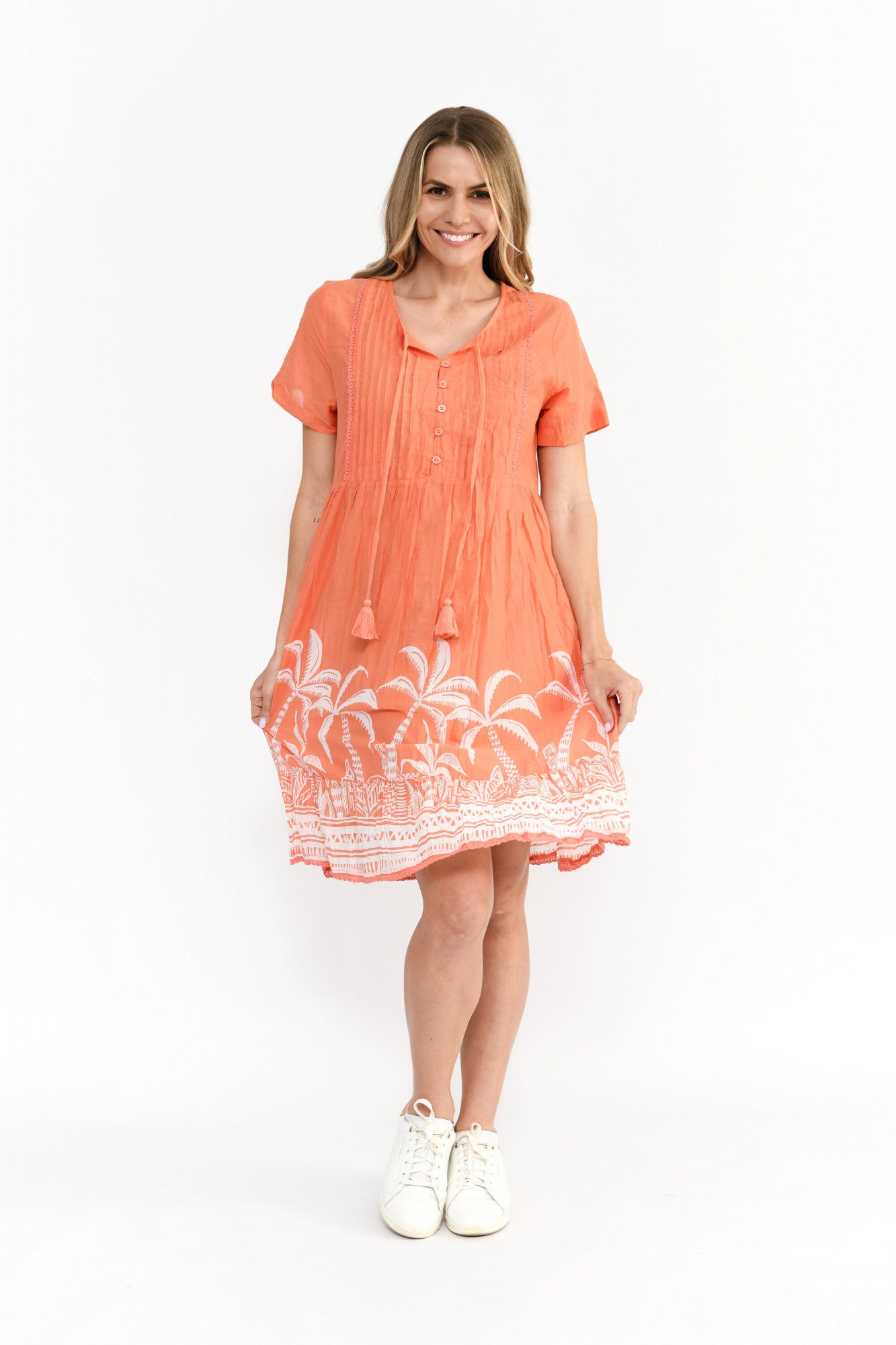 Colette Dress in Coral