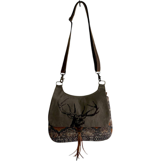 Canvas & Leather Bagarique Crossbody Bag