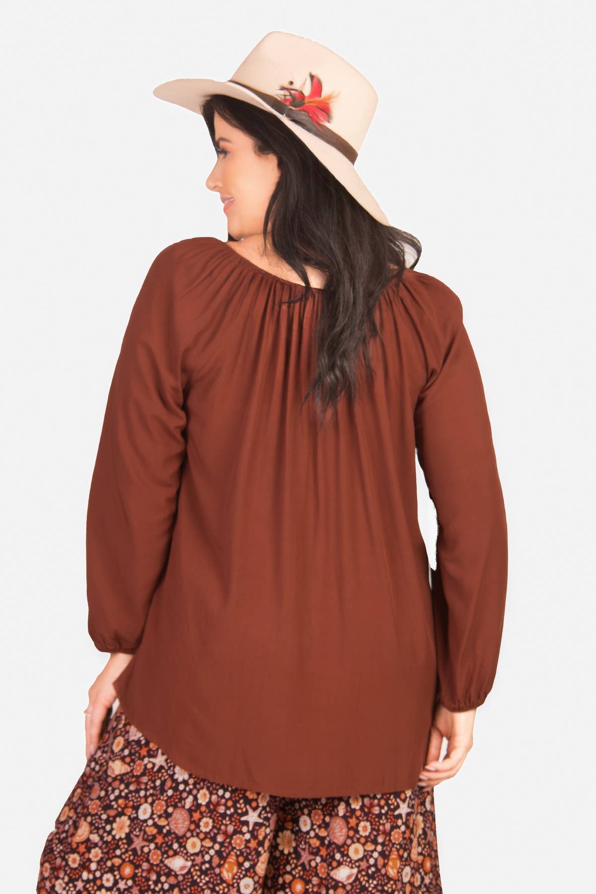 ROSE GYPSY BLOUSE IN RAYON