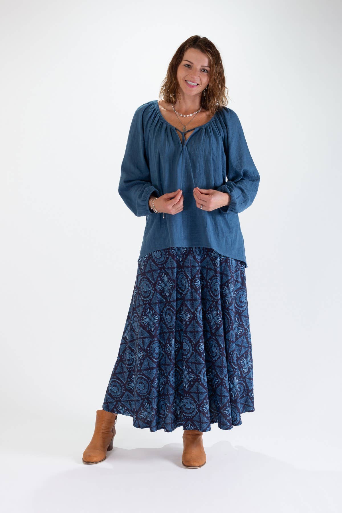 ROSE GYPSY BLOUSE IN COTTON